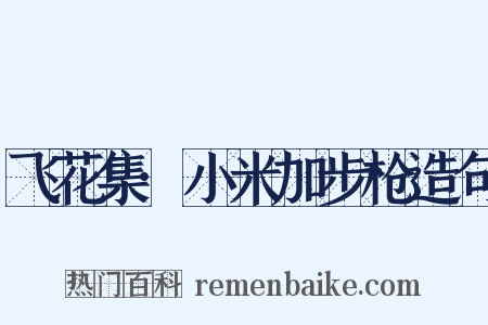 飞花集·小米加步枪造句是什么意思的图片